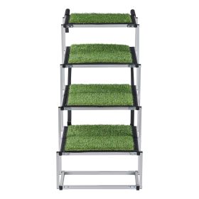 Dog Stairs for Car, 4 Steps Extra Wide Foldable Dog Ramp for Large Dogs with Non-Slip Surface, Portable Lightweight Pet Stairs Ladder for Car, SU