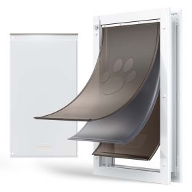Pet Door, X-Large, with Three Magnetic Flaps and Metal Frame, Strong and Weatherproof Dog Door for Interior and Exterior Doors, Easy to Install