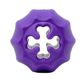 Cross Bones Bully Stick Holder &amp; Chew Toy for Heavy Chewers | Purple | USA Made
