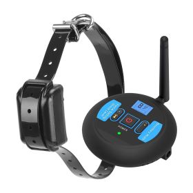 Wireless Electric Dog Fence Pet Shock Boundary Containment System Electric Training Collar For Small Medium Large Dogs (Color: Black)